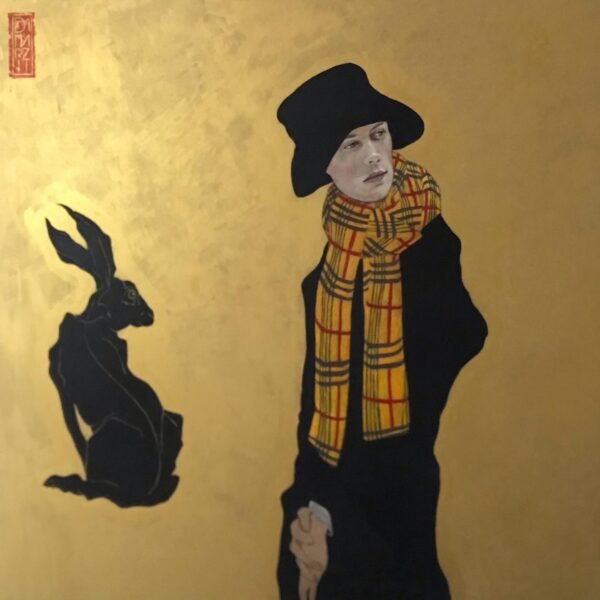 Un dandy pose avec un lapin